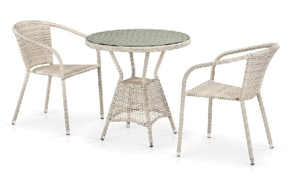 Комплект плетеной мебели AFINA из иск. ротанга T705ANT/Y137C-W85 Latte 2Pcs купить в Усть-Куте