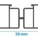Лага алюминиевая KRONEX 50x25x3000 мм несущая купить в Усть-Куте