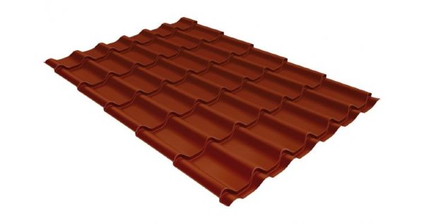 Металлочерепица классик GL 0,5 Velur20 RAL 8004 терракота купить в Усть-Куте