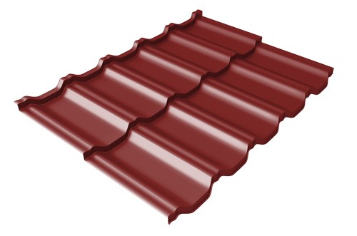 Металлочерепица модульная Квинта Uno Grand Line c 3D резом 0,5 Satin RAL 3011 коричнево-красный купить в Усть-Куте