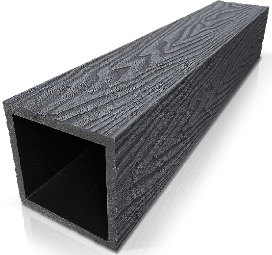 Столб ДПК 3D GardenParkett фактура дерева Графит купить в Усть-Куте