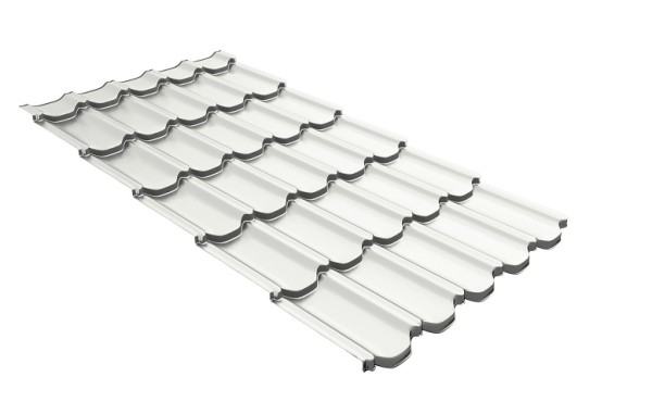 Металлочерепица квинта плюс с 3D резом 0,5 Satin RAL 9003 сигнальный белый купить в Усть-Куте