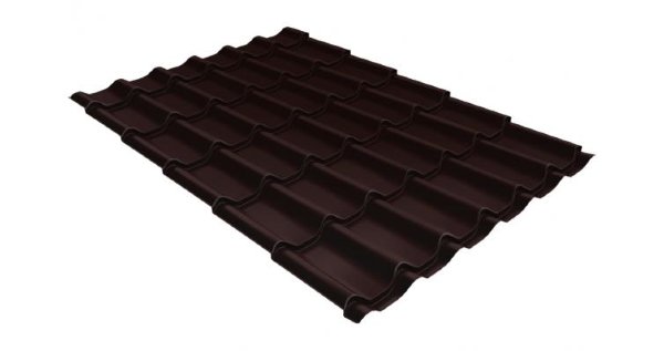 Металлочерепица классик 0,5 Satin RAL 8017 шоколад купить в Усть-Куте