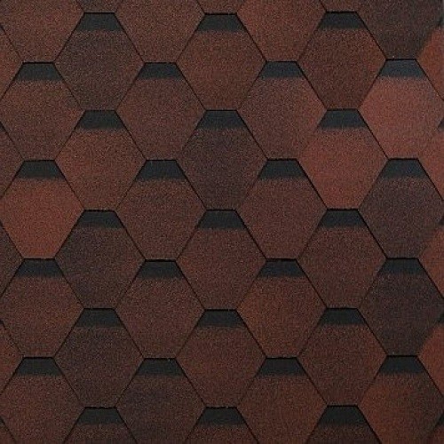 Гибкая черепица Shinglas, коллекция Оптима – Красный купить в Усть-Куте