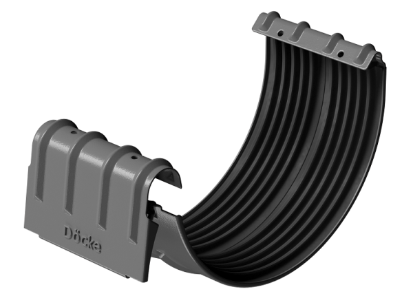 Соединитель желобов D125 Döcke STAL PREMIUM Графит, (RAL 7024) купить в Усть-Куте