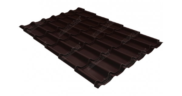 Металлочерепица классик GL 0,5 Quarzit RAL 8017 шоколад Metallic купить в Усть-Куте