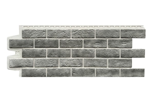 Фасадная панель Grand Line Состаренный кирпич Элит гранит, ШОВ белый купить в Усть-Куте