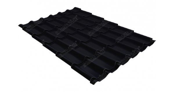 Металлочерепица классик 0,45 Drap RAL 9005 черный купить в Усть-Куте
