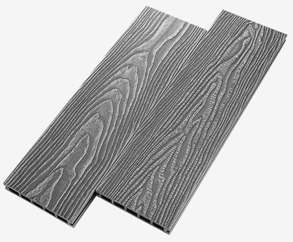 Террасная доска из ДПК RusDecking Unodeck Vintage - Серый купить в Усть-Куте