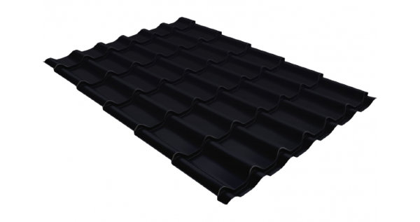 Металлочерепица классик GL 0,5 Quarzit lite RAL 9005 черный купить в Усть-Куте